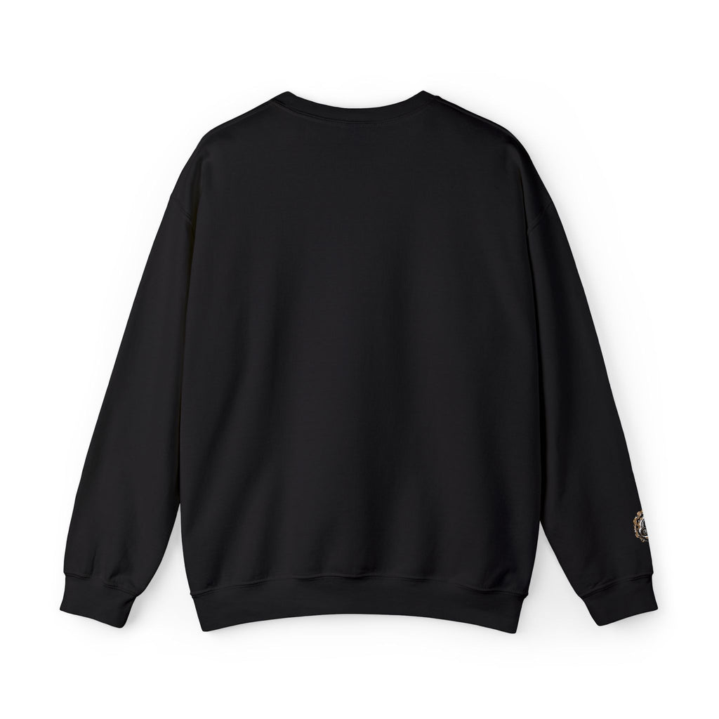 Crewneck Sweatshirt — Mystic Green Rose Graphic “Stay Weird”