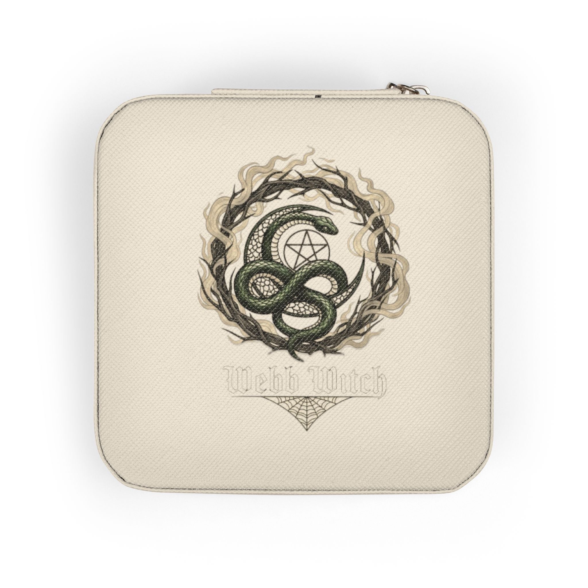 Compact Jewelry Travel Case — Personalized Monogram Design