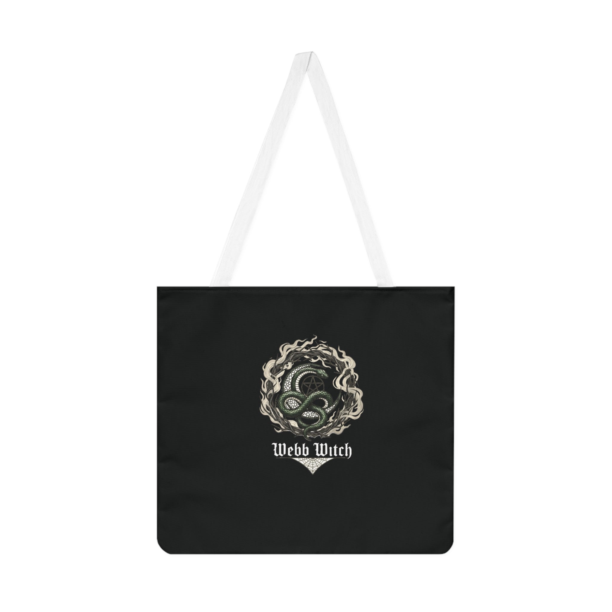 Witch Snake Crest Tote Bag — "Webb Witch" Gothic Shoulder Tote