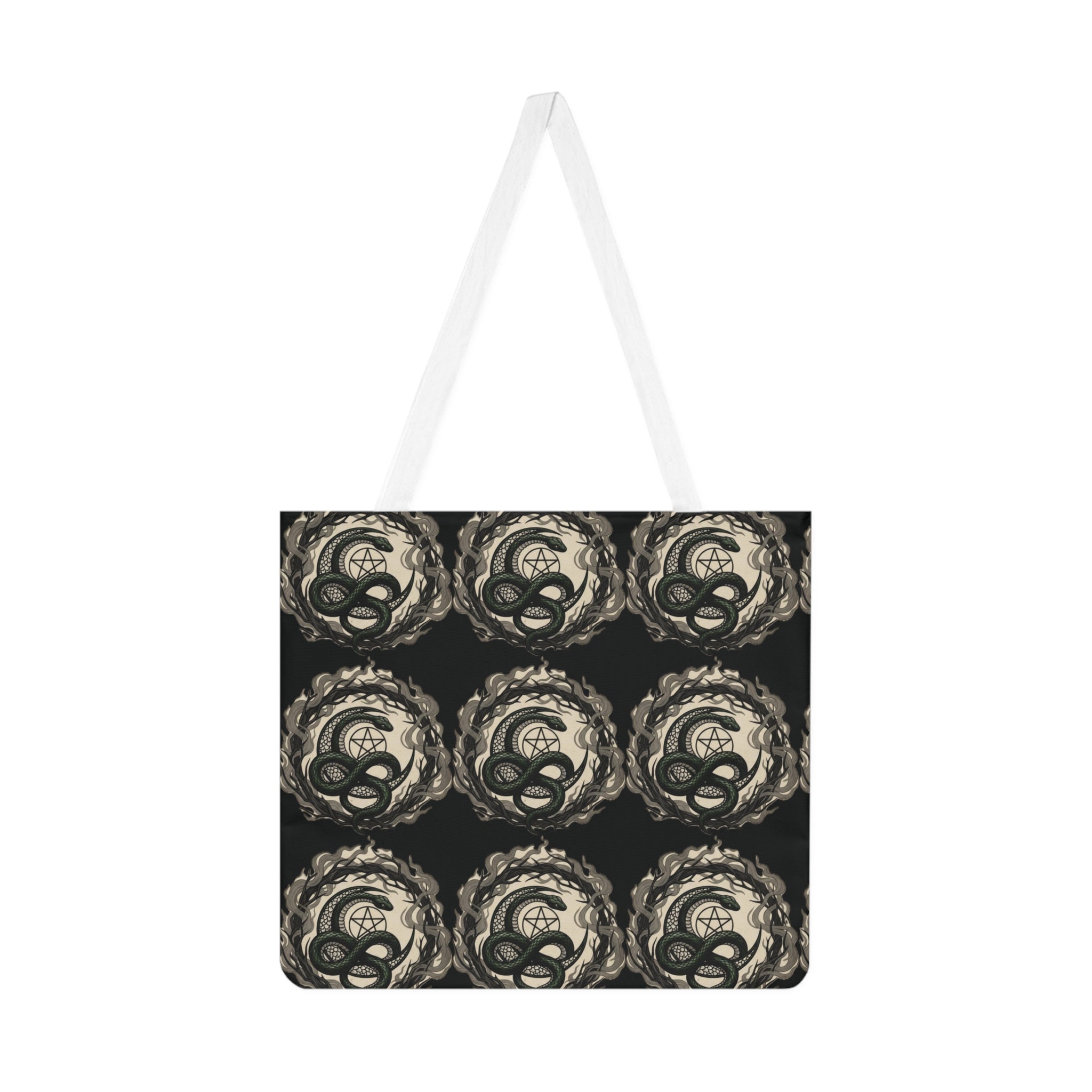 Witch Snake Crest Tote Bag — "Webb Witch" Gothic Shoulder Tote