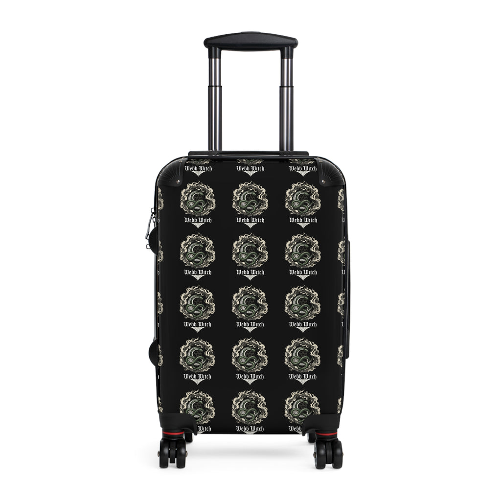 Vintage Crest Pattern Carry-On Suitcase — ‘Stay Wild’ Travel Luggage