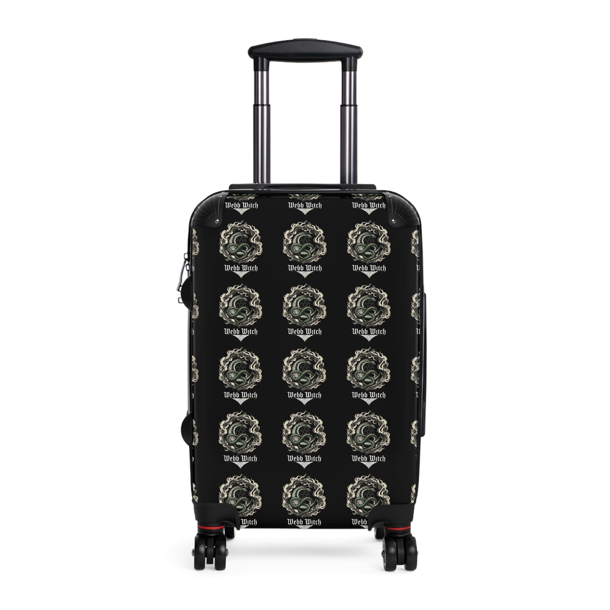 Vintage Crest Pattern Carry-On Suitcase — ‘Stay Wild’ Travel Luggage