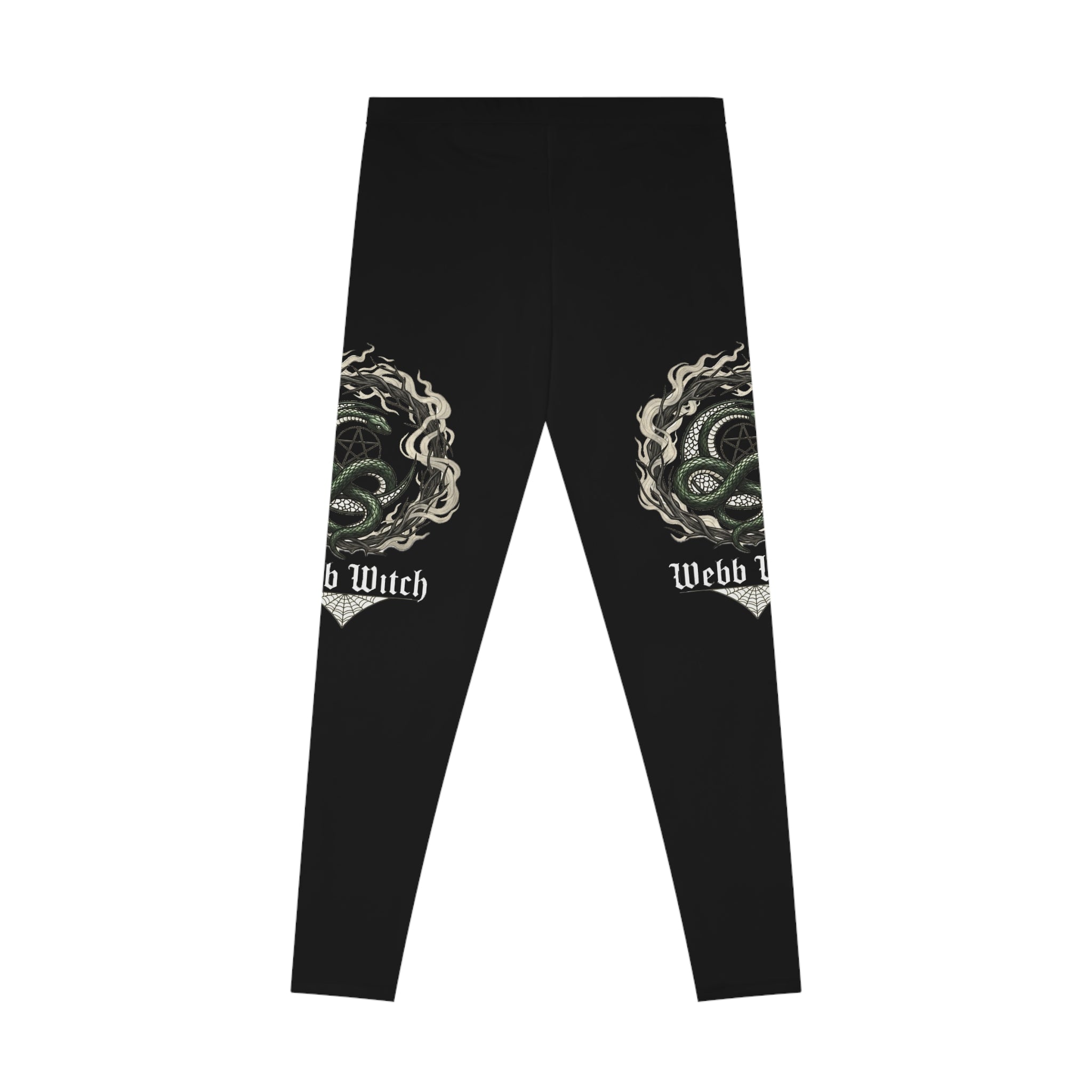 Snake Ouroboros Leggings — Gothic Black Stretch Yoga Leggings